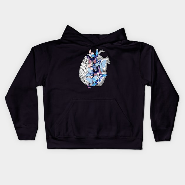 Head, heart, balance 1 Kids Hoodie by Collagedream